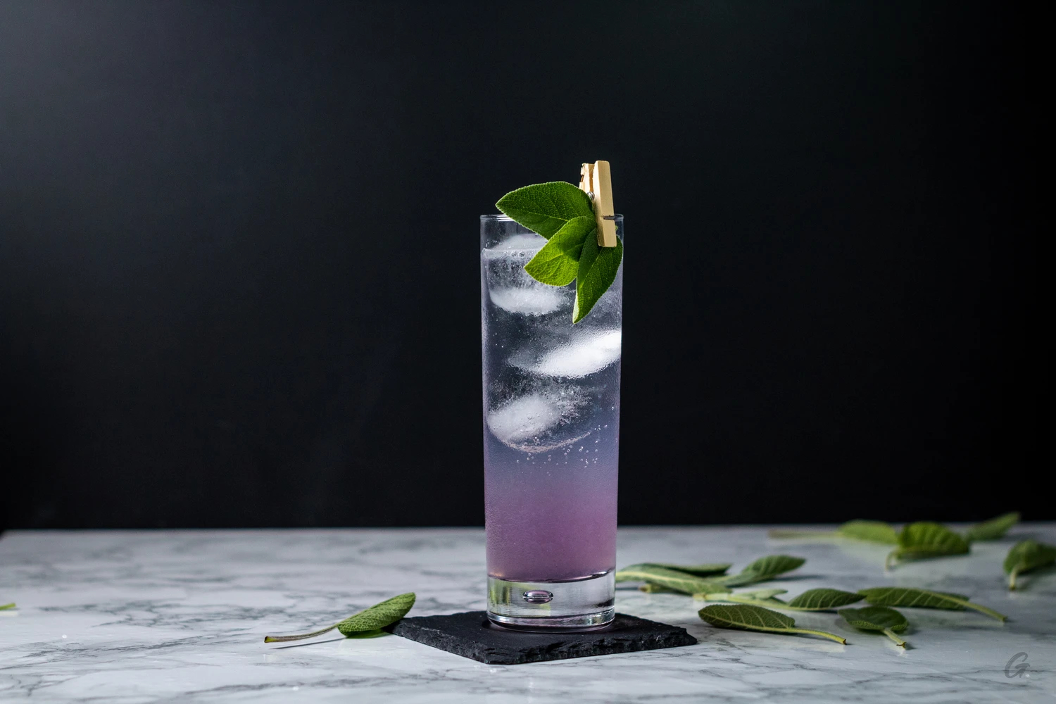 Cocktail Violet Fizz