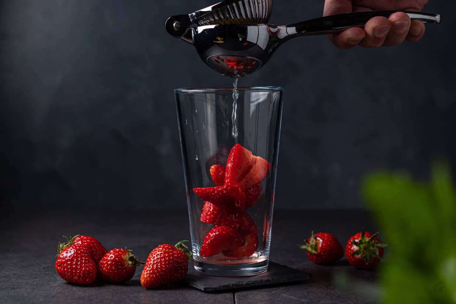 Schritt: Erdbeeren und Zitronensaft