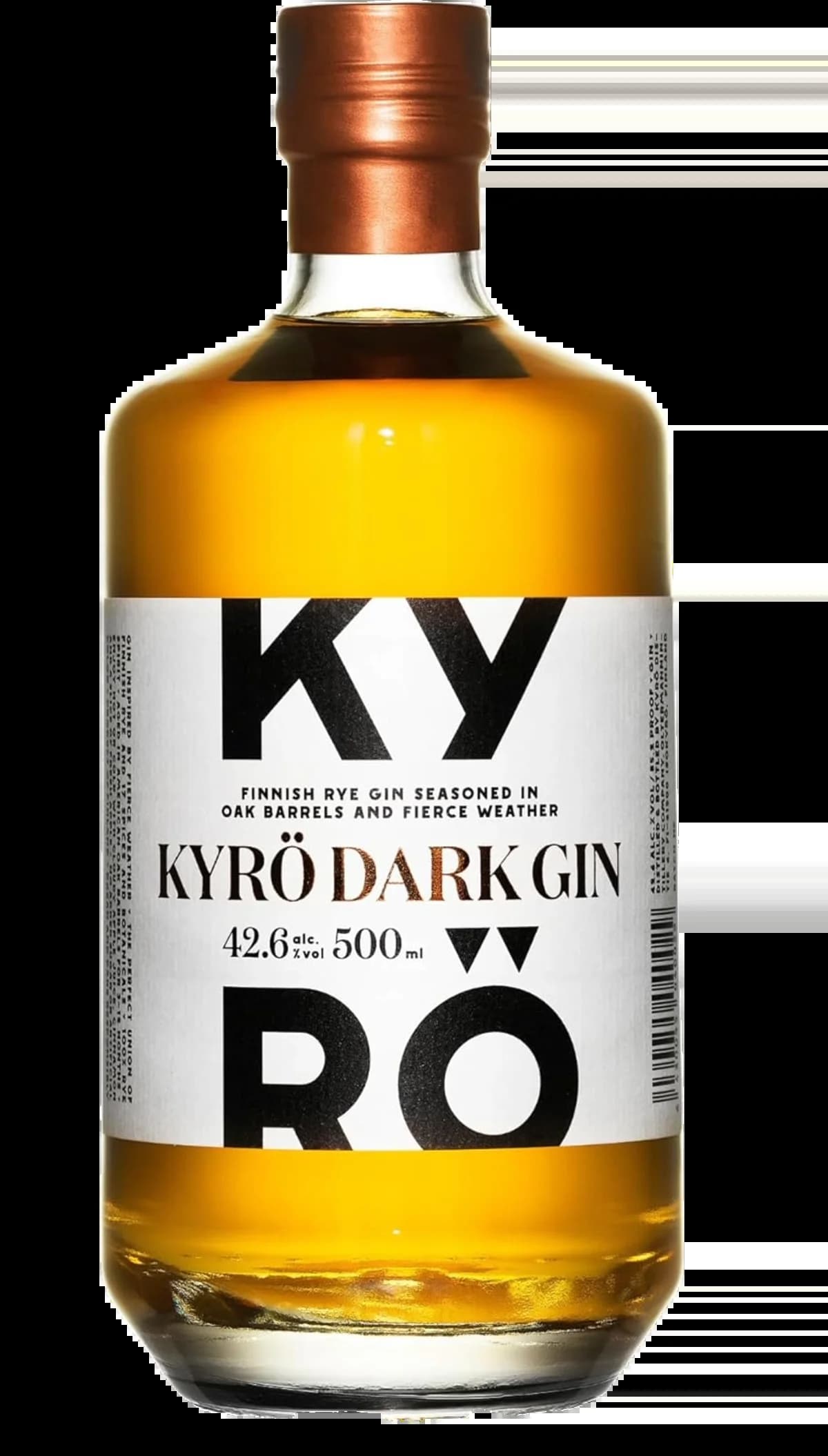 Abbildung einer Gin Flasche Kyrö Dark Gin