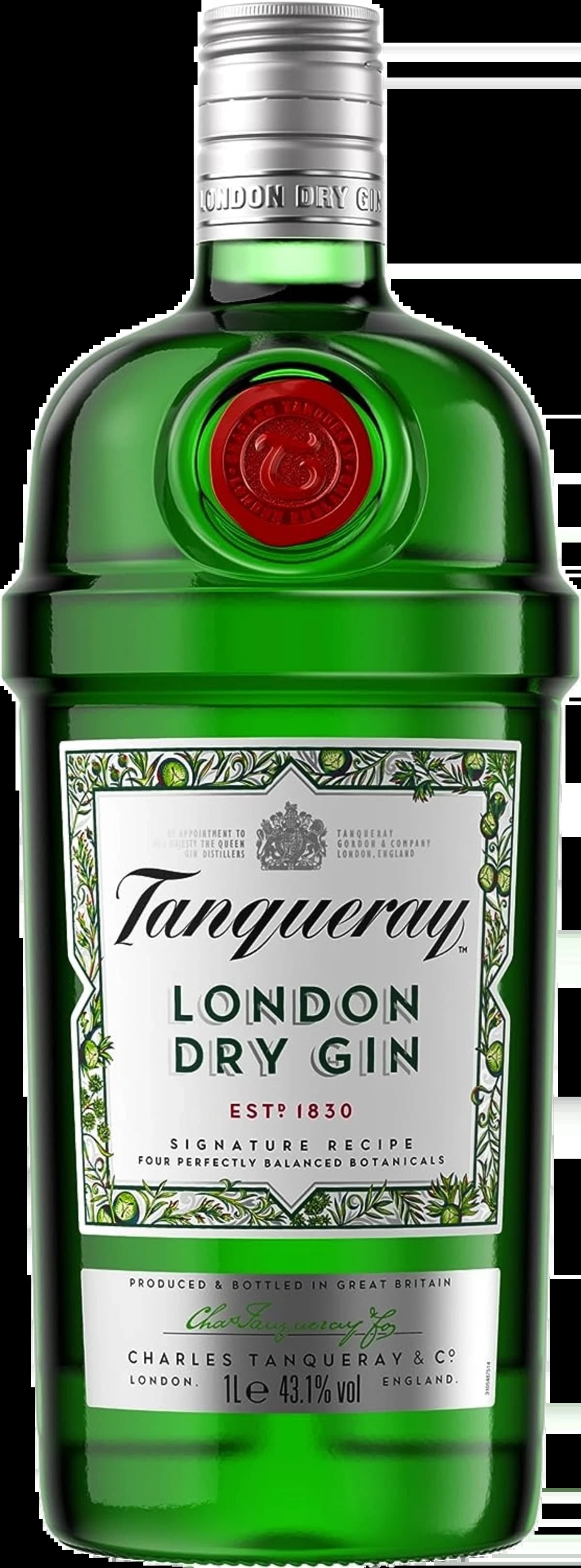 Abbildung einer Gin Flasche Tanqueray London Dry Gin