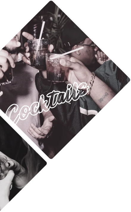 Abbildungen die die Stimmung eines Cocktailabends untermalen sollen