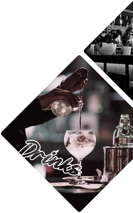 Abbildungen die die Stimmung eines Cocktailabends untermalen sollen